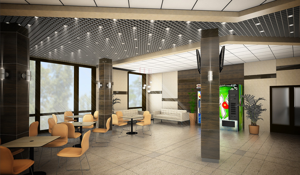 Проект интерьеров современного военного офиса