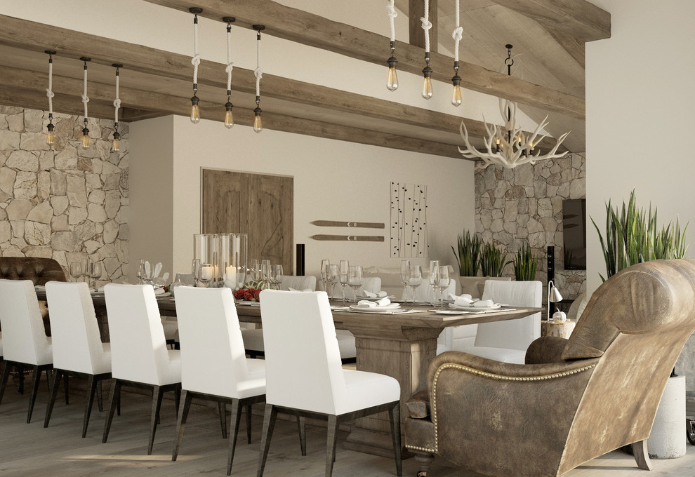 Гостиная в стиле шале