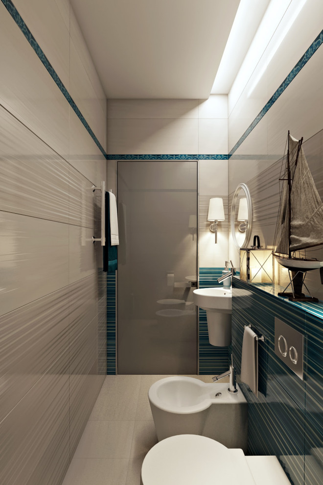 Дизайн санузла в морском стиле