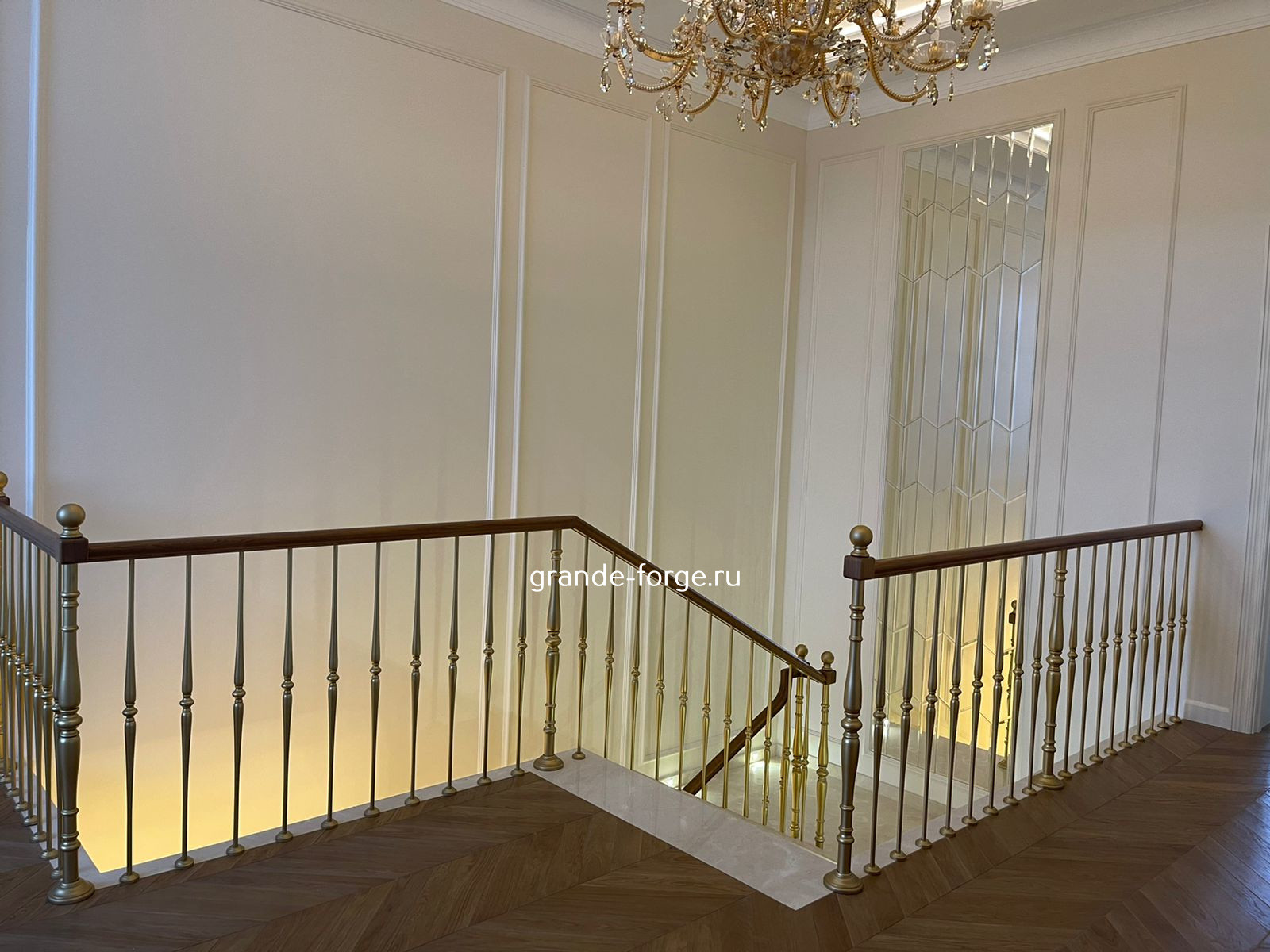 Лестница, стальное ограждение, фабрика Grande forge(Франция), коллекция "Рондо"