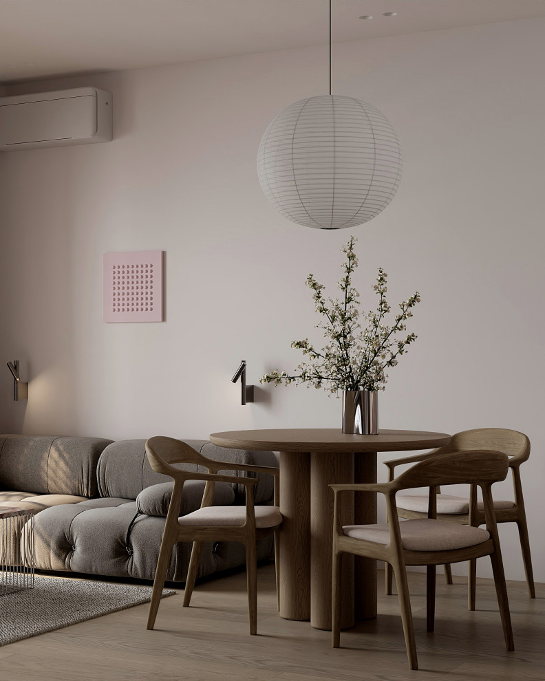 Квартира с розовым мрамором