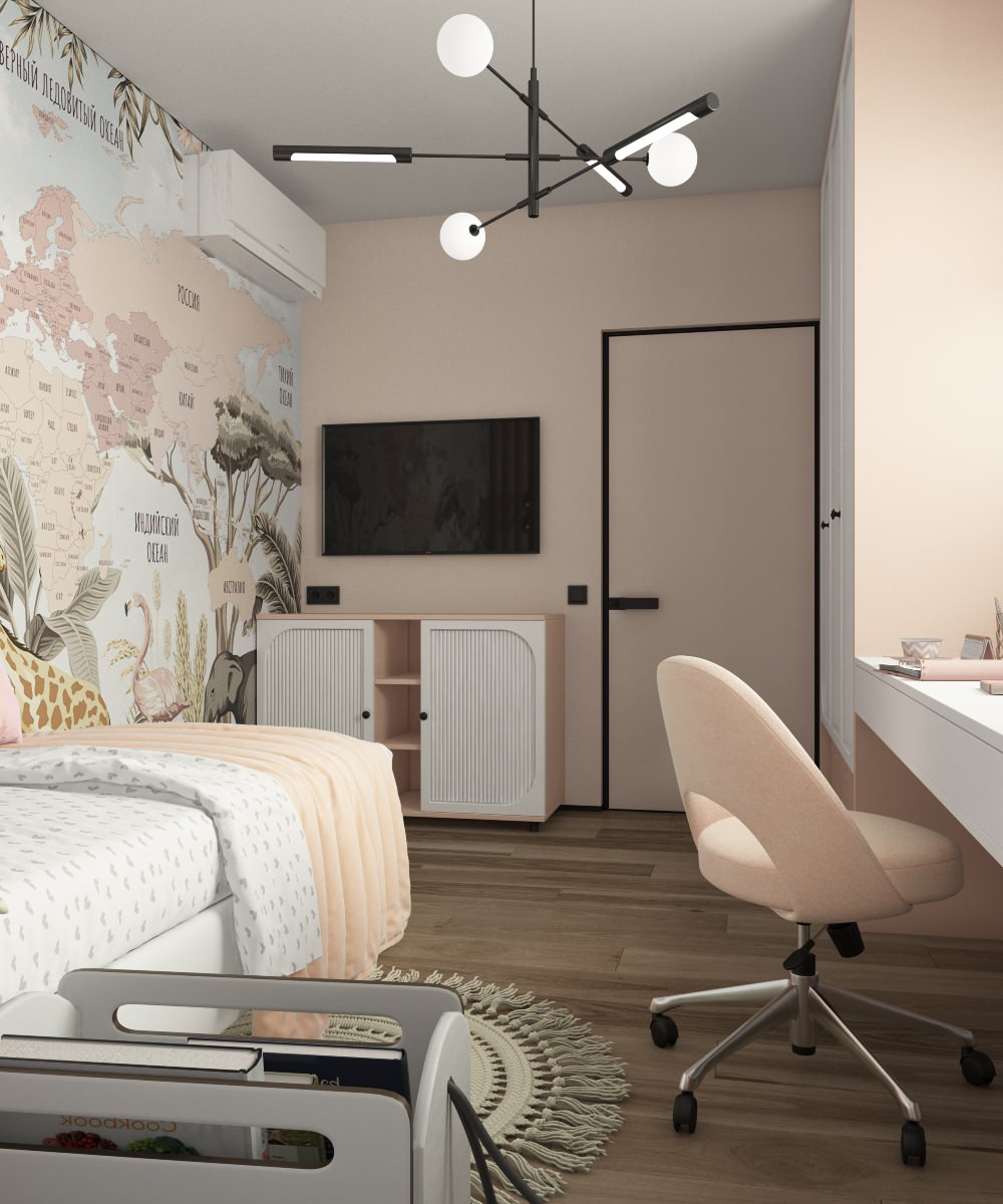 Интерьер детской комнаты, дизайнер Наталья Шевлякова