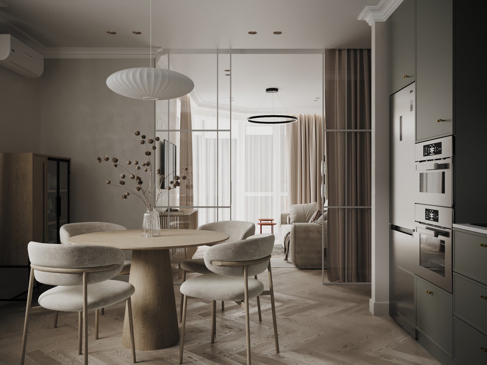 Обложка проекта: Уютная квартира в спокойных светлых оттенках