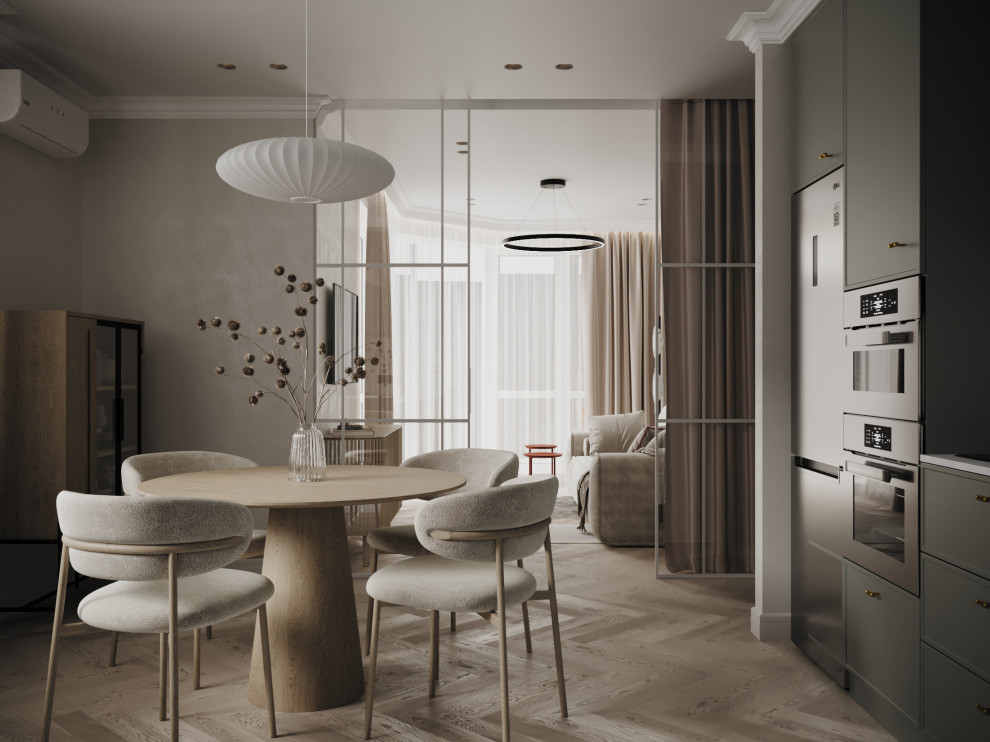 Обложка проекта: Уютная квартира в спокойных светлых оттенках