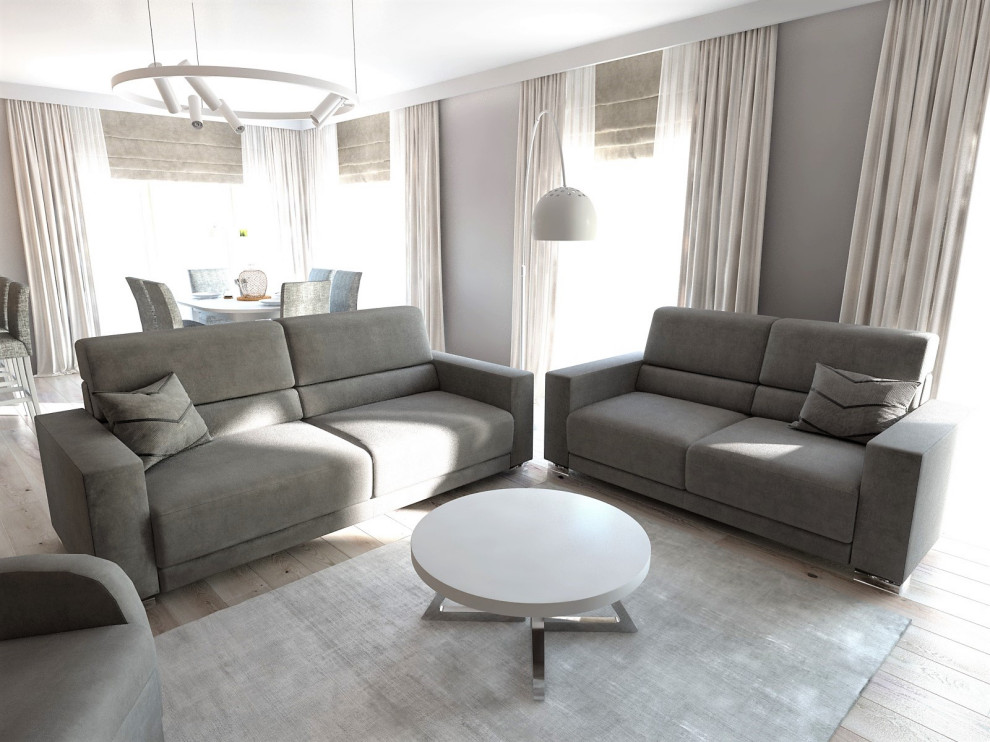 Кухня+столовая+гостиная