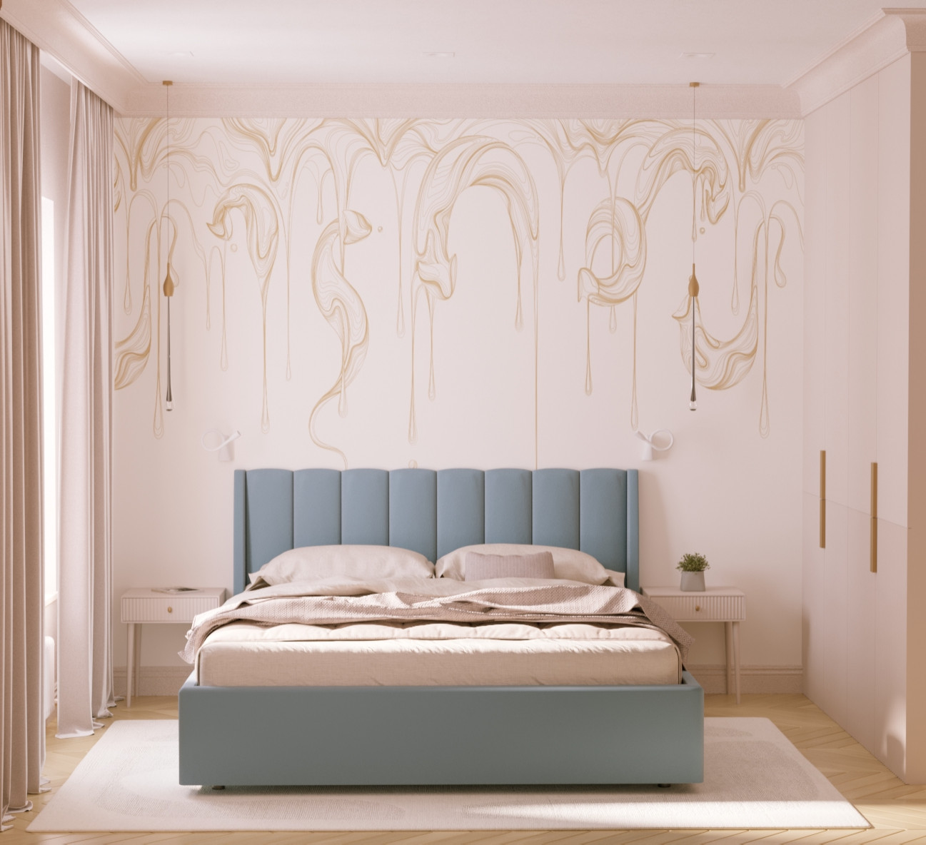 Дизайн-проект однокомнатной квартиры 40 м2 - «Летний бриз»