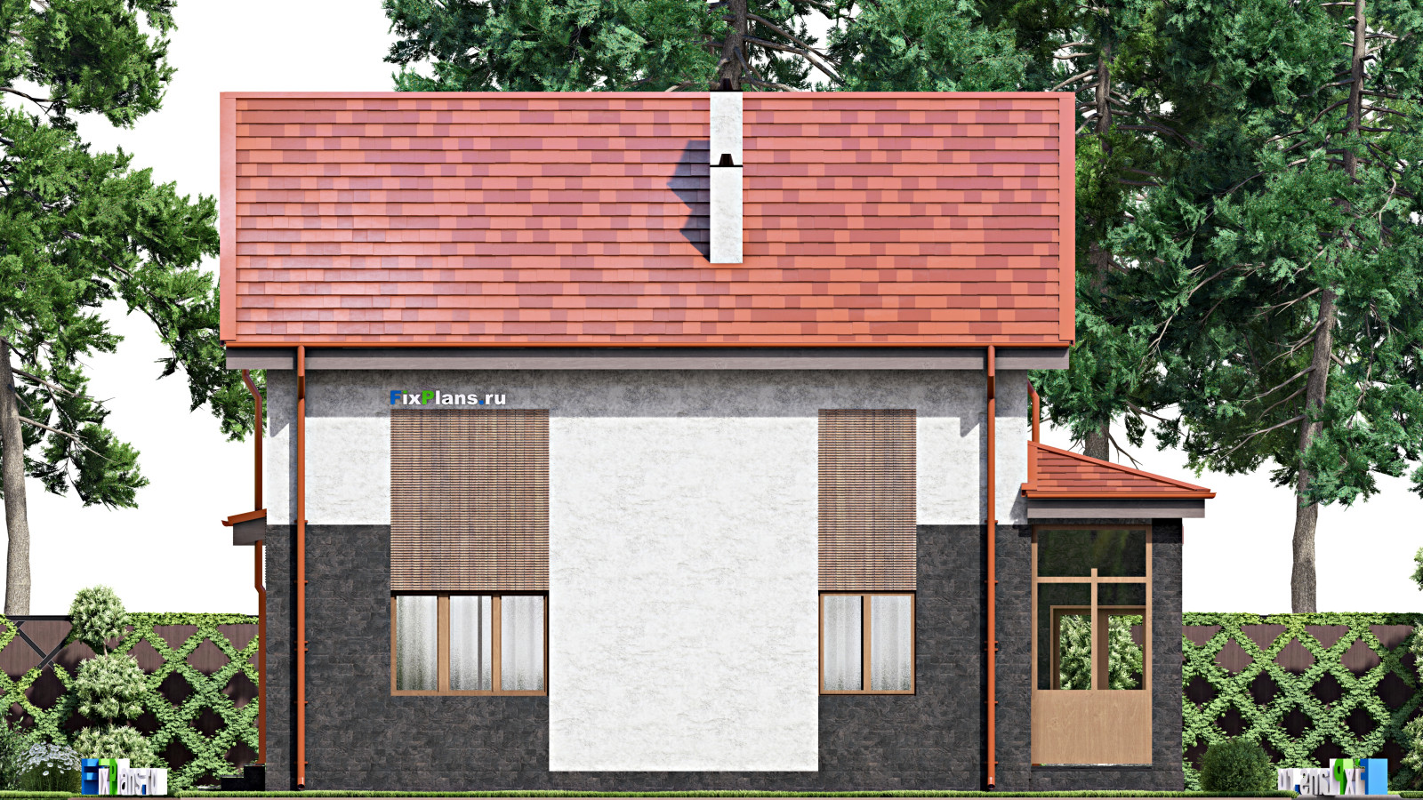 Проект двухэтажного дома 12х14 м S185м2 F-15227