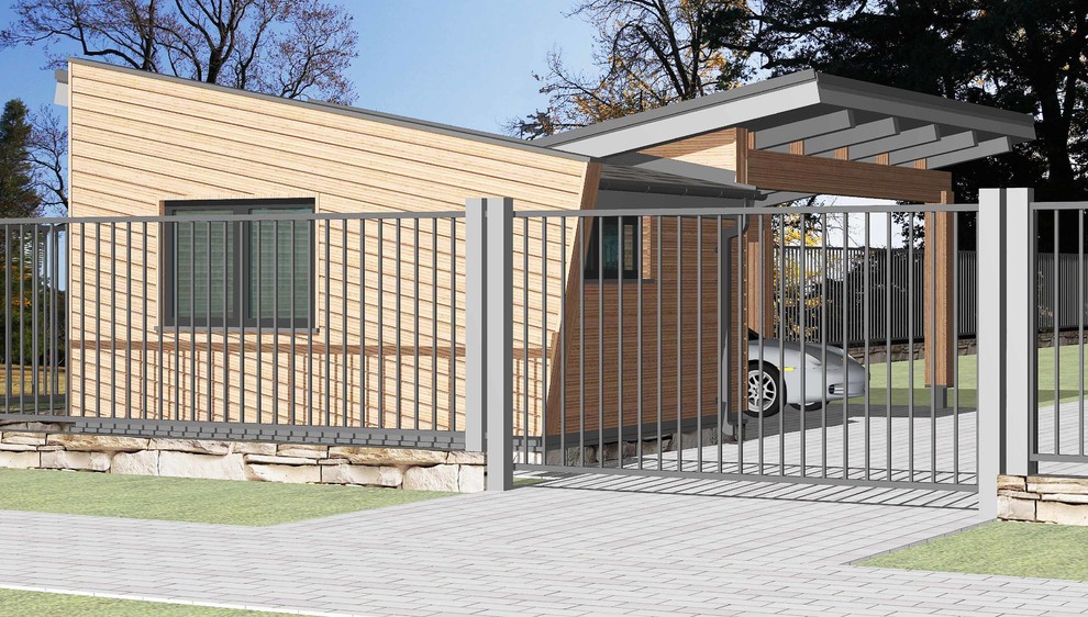 Мастерская с навесом для а/м