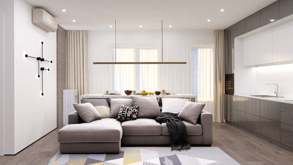 Обложка проекта: Проект: квартира 64 кв. м. в ЖК BIG TIME г. Москва