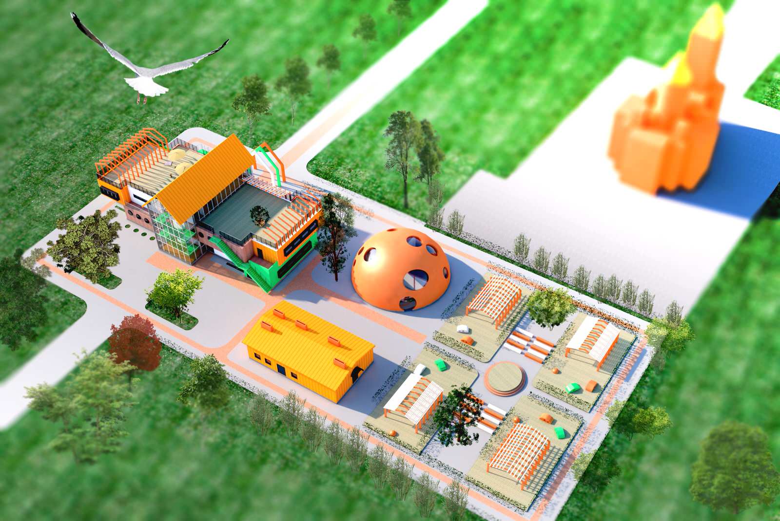 Обложка проекта: Детский Сад, Бассейн и Пищеблок