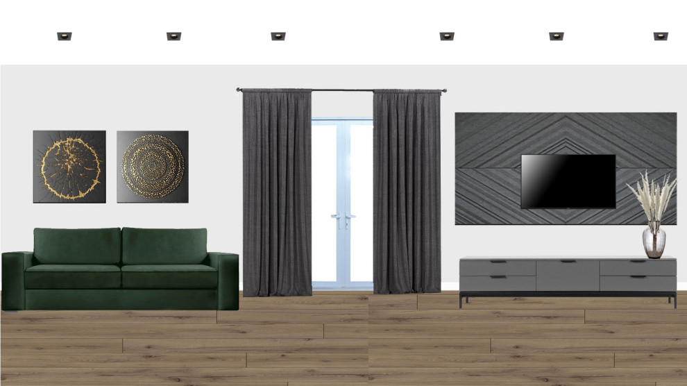 ЖК Ясный, Кухня-гостиная (коллажи)