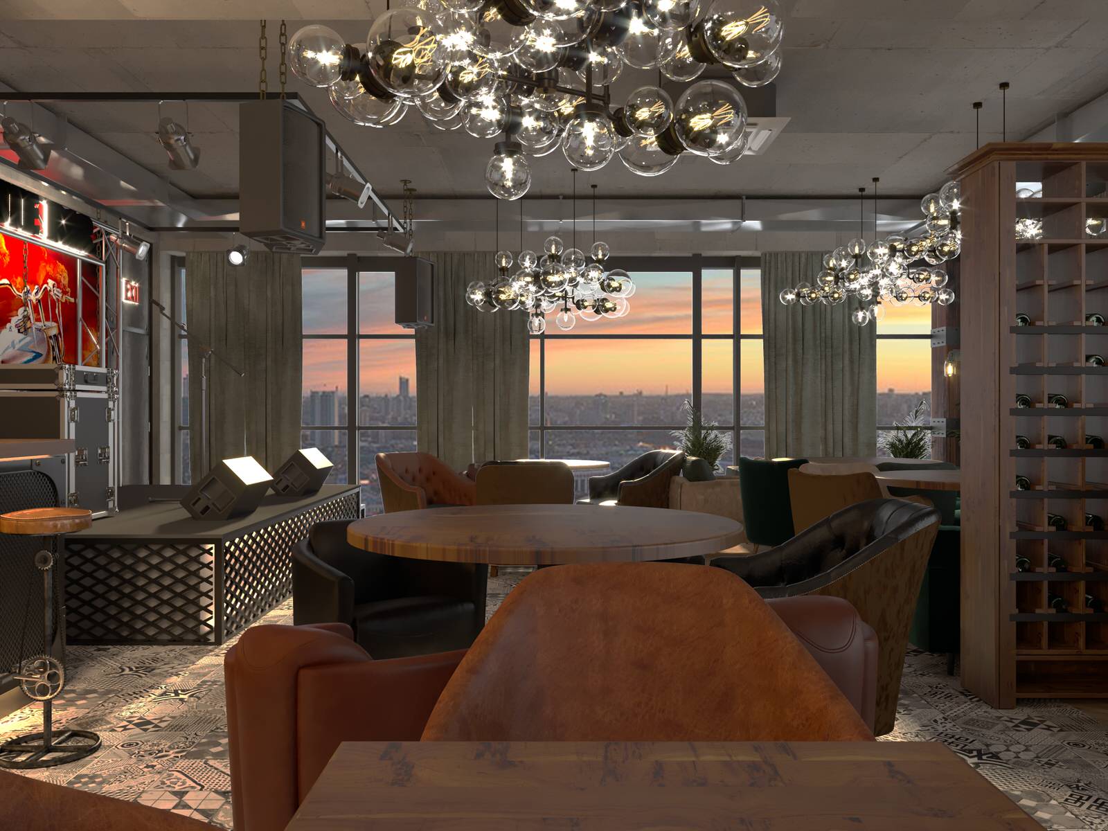 Дизайн-проект ресторана для Harley-Davidson Самара