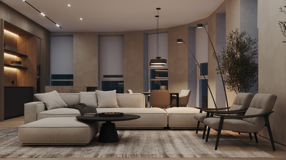 Квартира 144,8 m в стиле современный минимализм