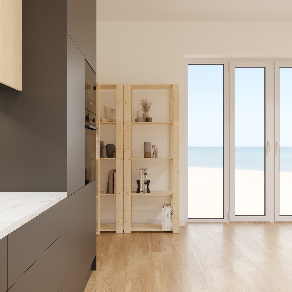 Стеллаж деревянный БОР 2 / Стеллажная система в