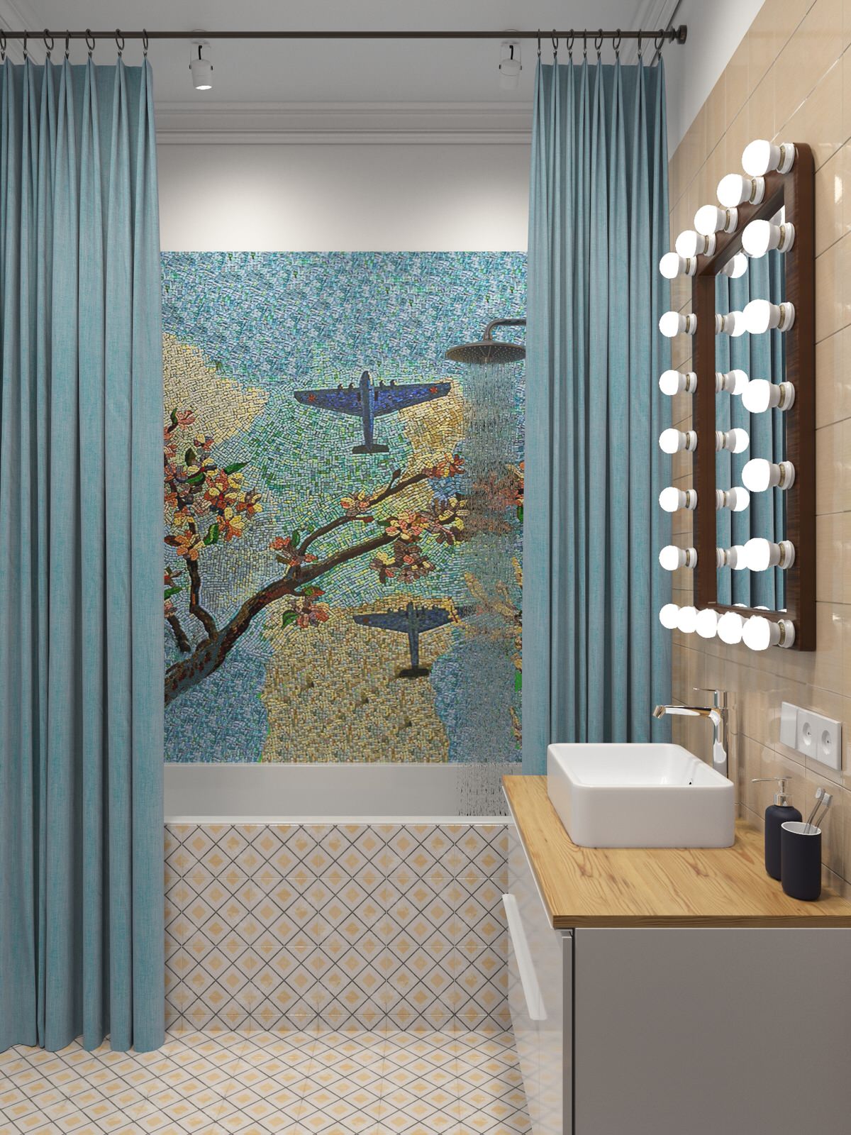 Поиск планировки: 85 кв.м — квартира для любителей музыки