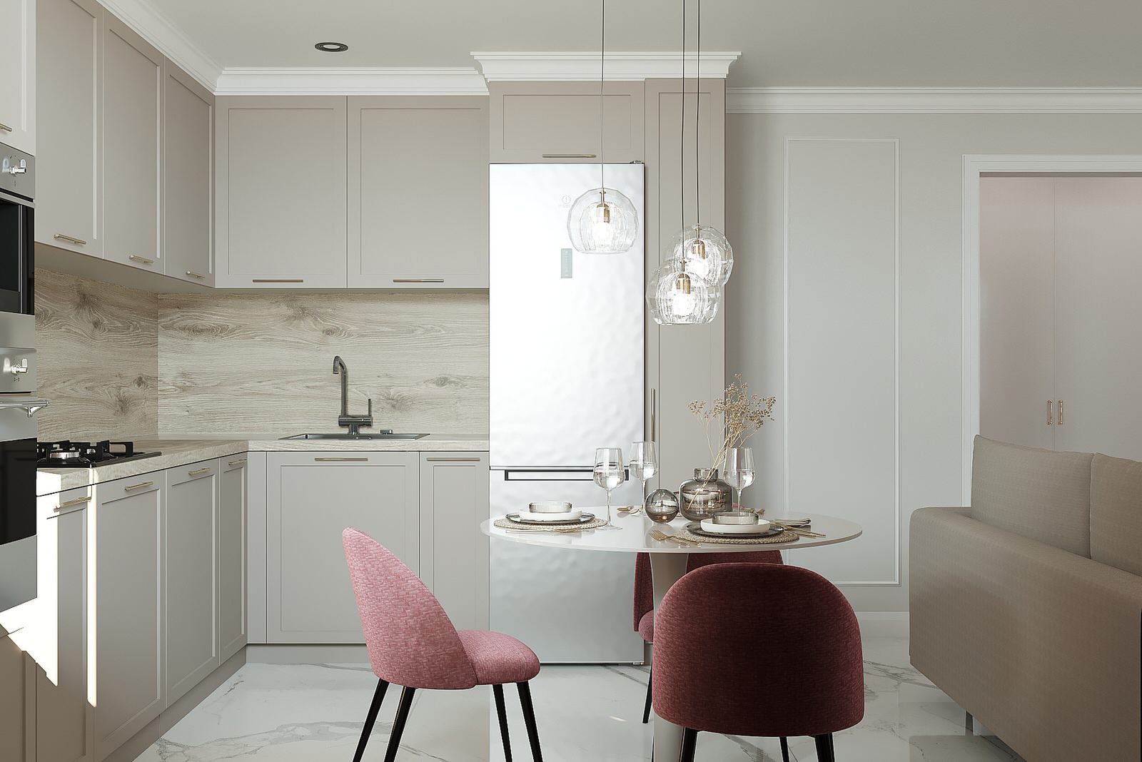 Трехкомнатная квартира для молодой девушки