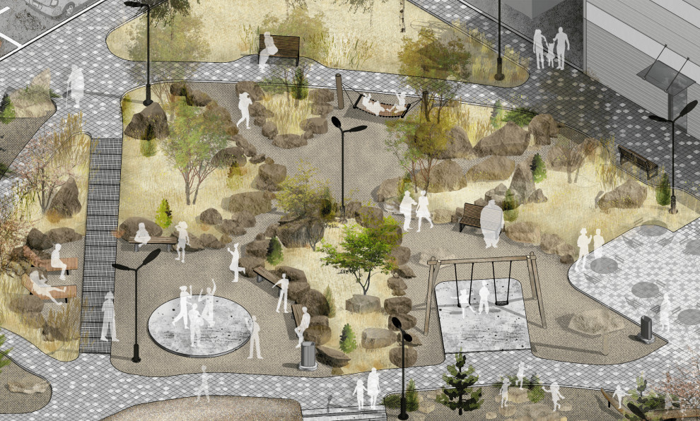 Обложка проекта: Центральный сквер ЖК Формат