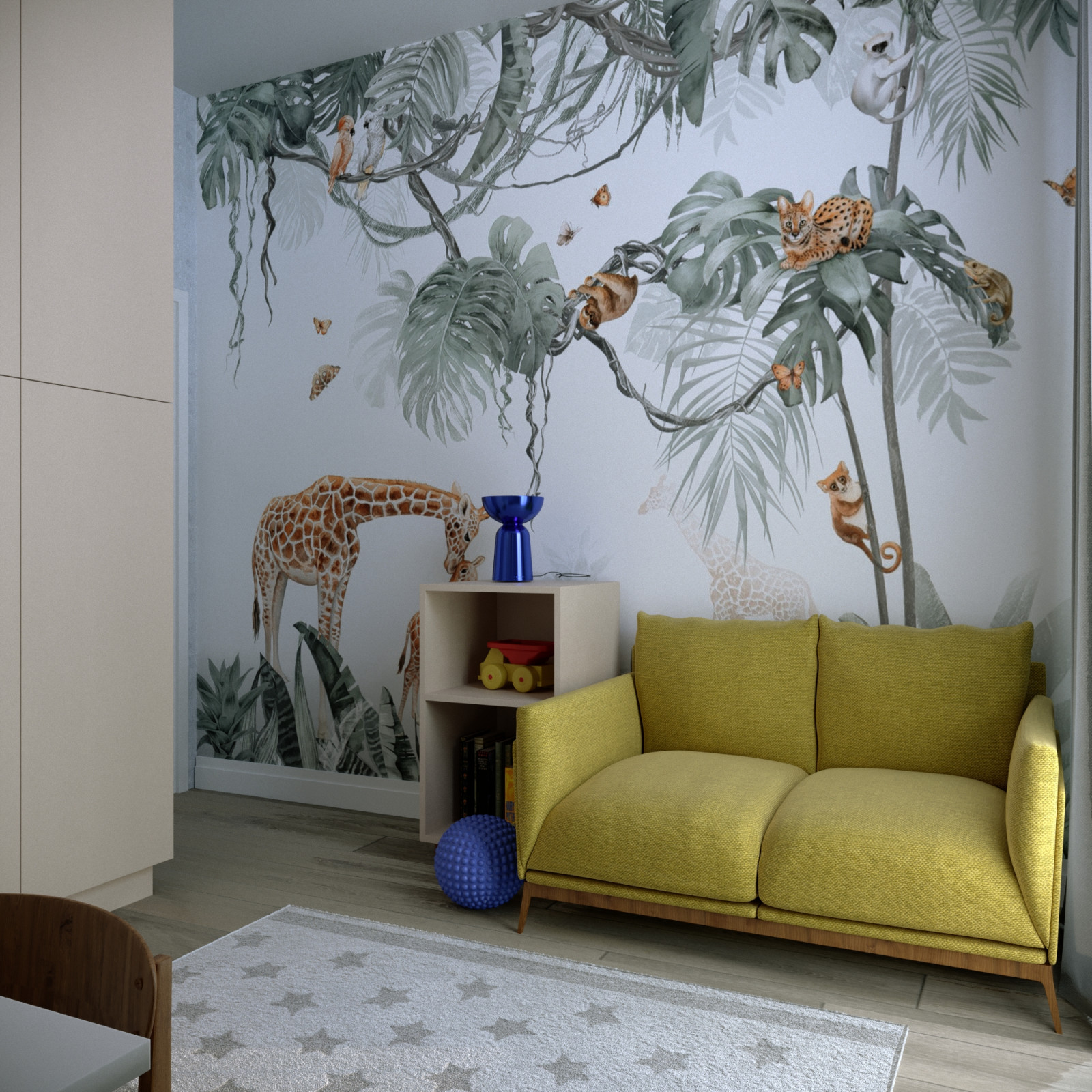 Детская комната 9.6 кв м