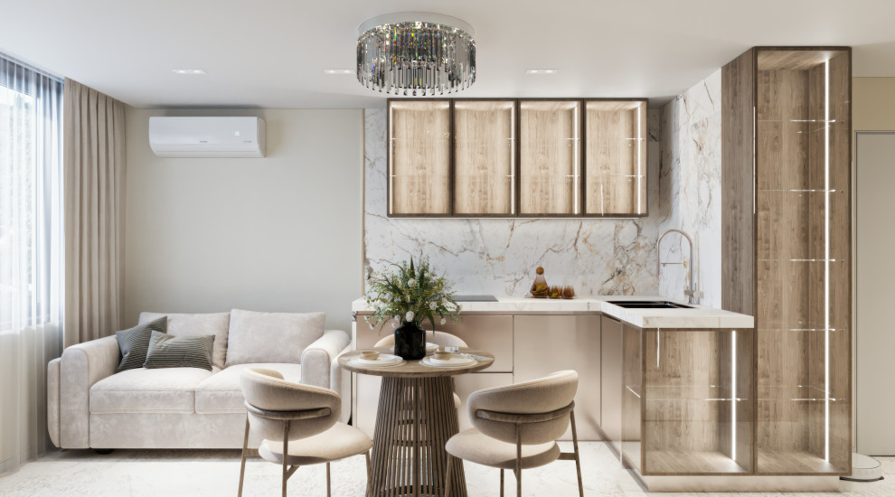 Обложка проекта: КУХНЯ-ГОСТИНАЯ КАК СИМФОНИЯ ПРОСТРАНСТВА И СТИЛЯ