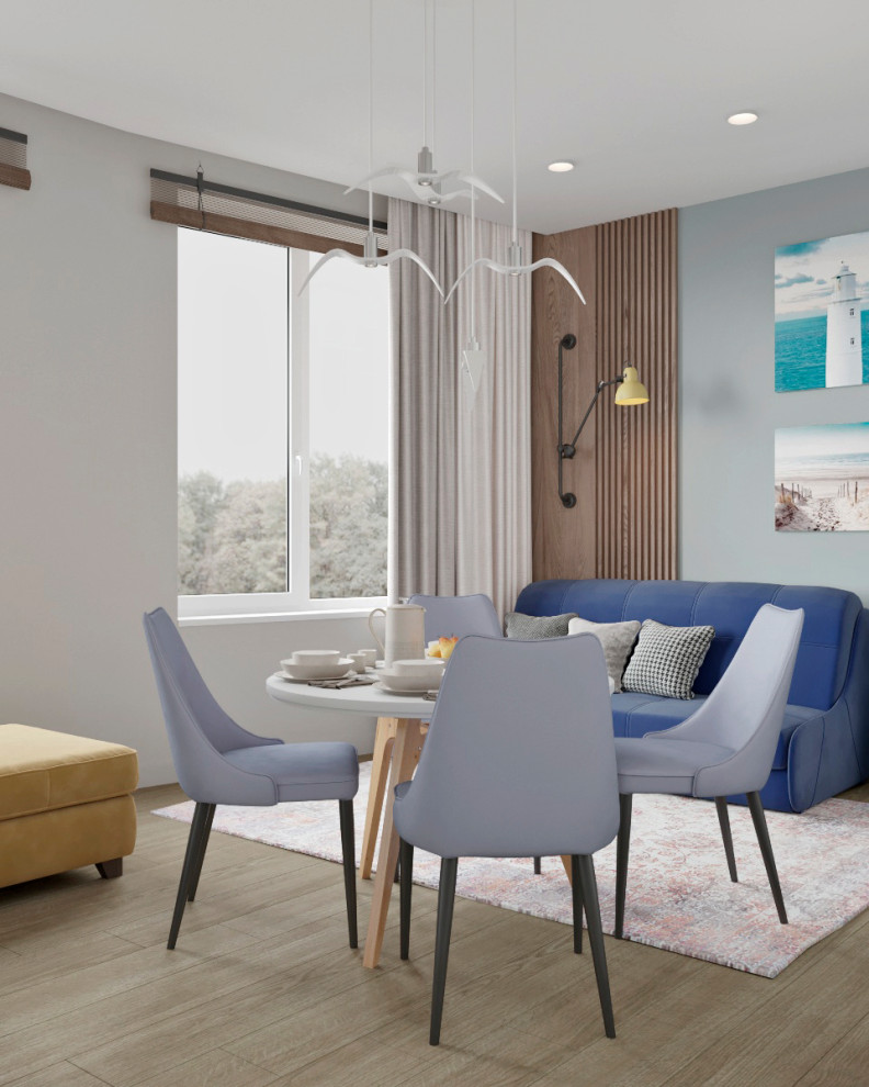 Проект квартиры 48м2 в Пушкине с частичной 3d-визуализацией