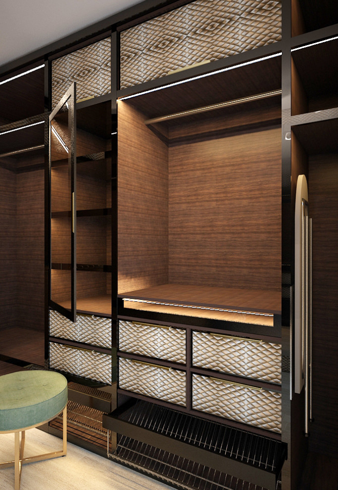 Дизайн проект гардеробной комнаты