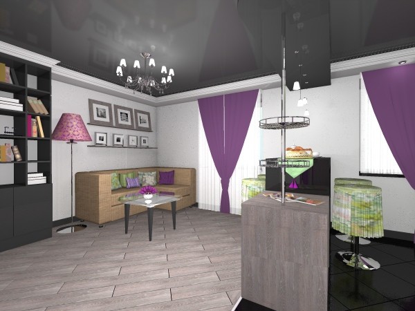 Дизайн-проект трехкомнатной квартиры. Гостиная