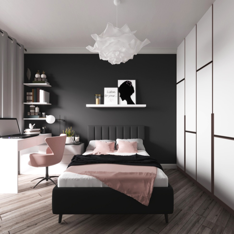 Нежная спальня для девушки