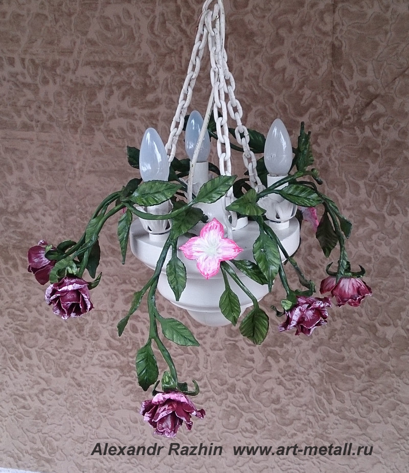 Wrought iron chandelier