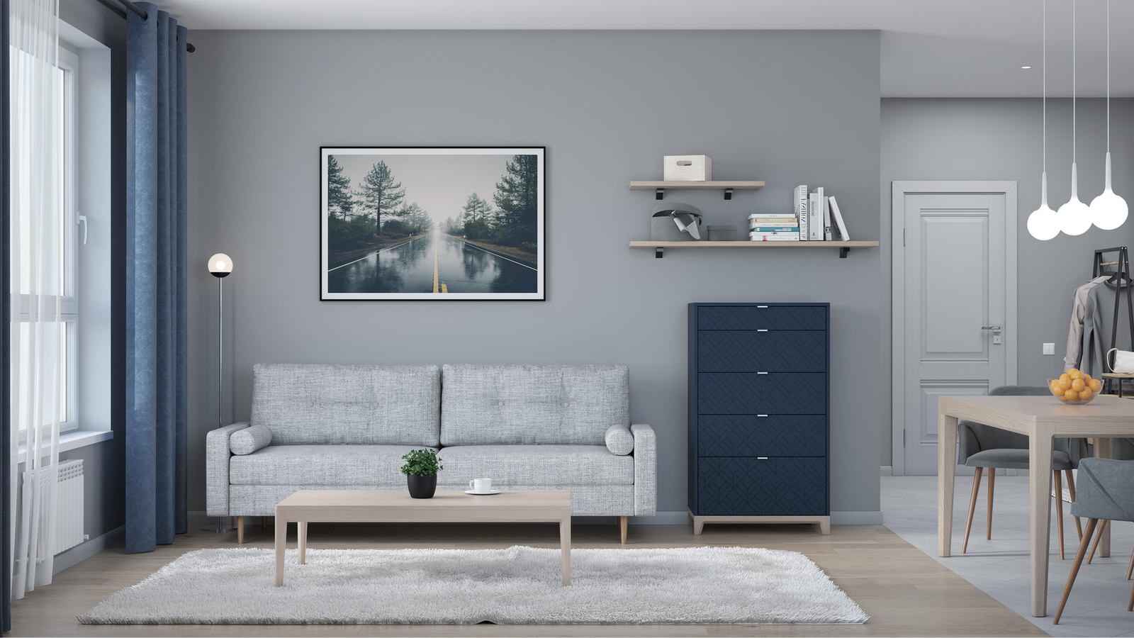 Обложка проекта: Скандинавский стиль в сером исполнение