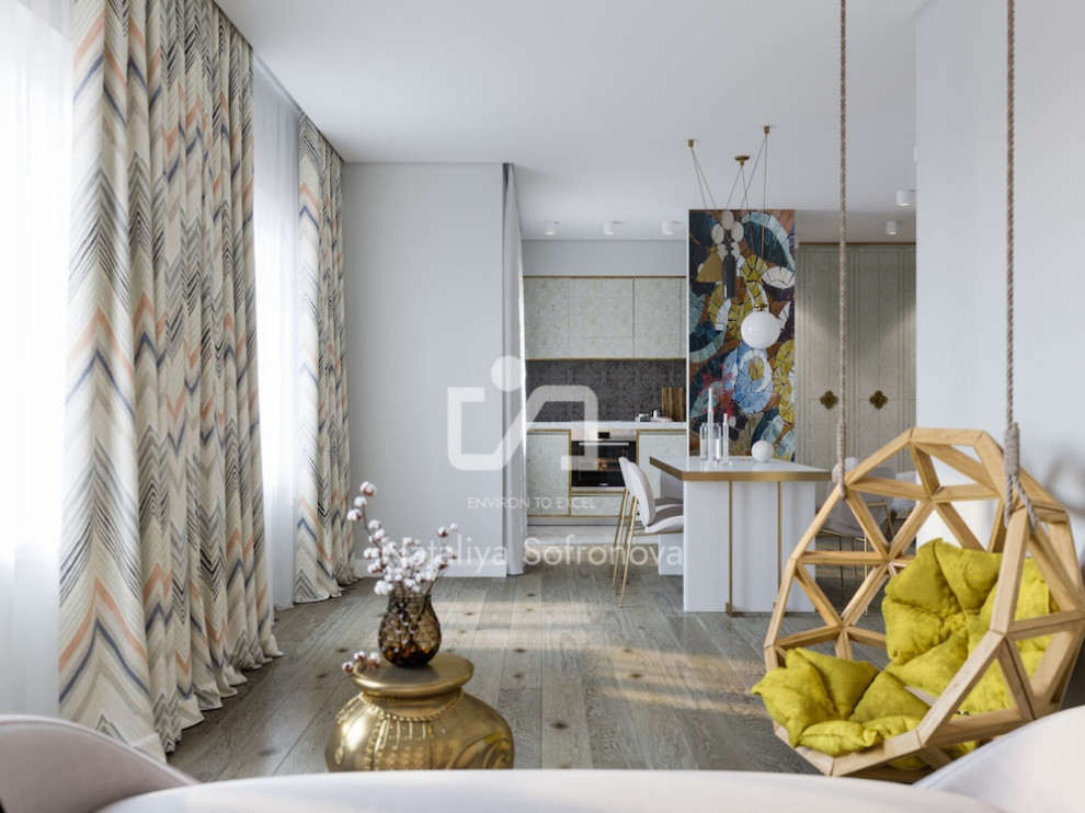 Обложка проекта: Living room in Studio apartment