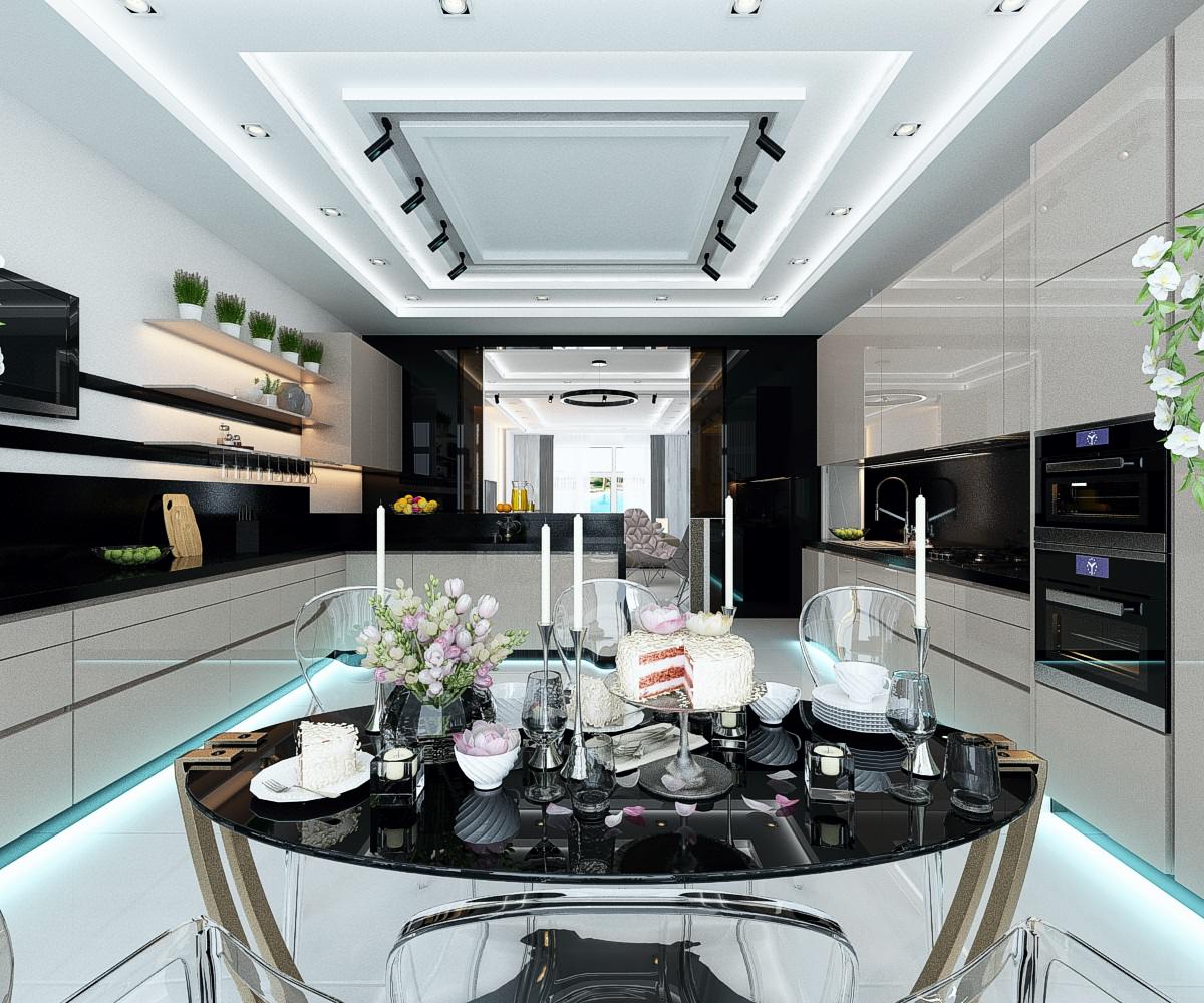 Кухня в частном домовладении 9