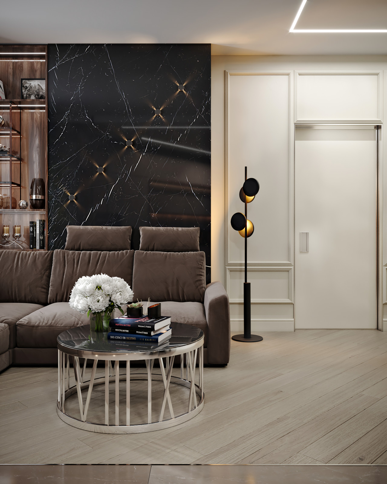 Гостиная-кухня-столовая