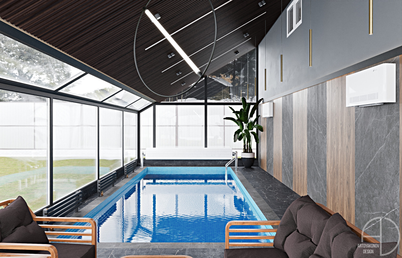 Дизайн интерьера загородного дома. Поселок Зеркальный 250 м2