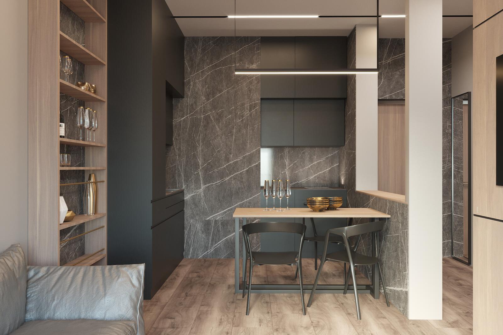 Однокомнатная квартира для молодой пары, г. Москва, ЖК Румянцево-парк