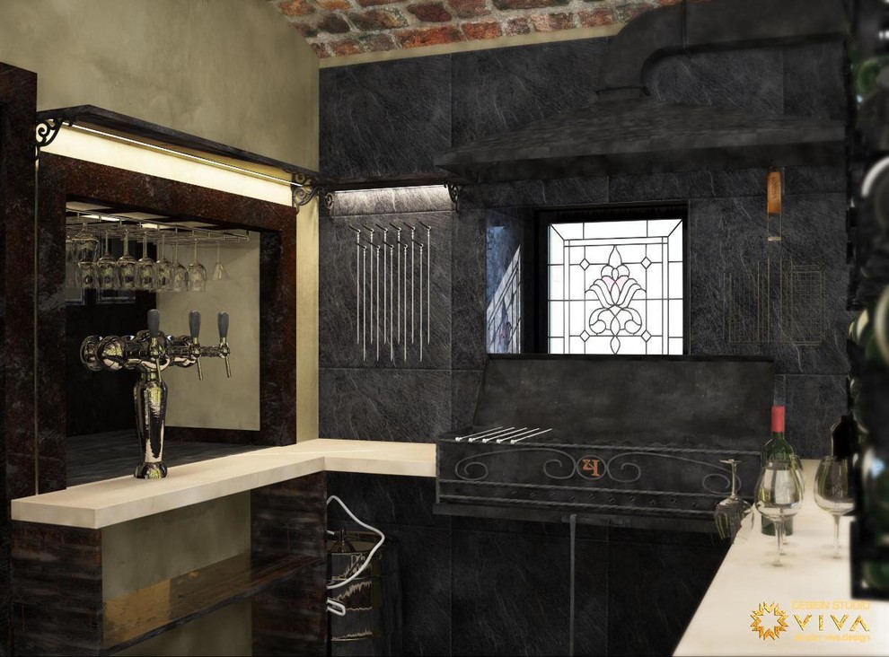 Дизайн-проект интерьера винного бара "Кюхельбекер" в Павловске, Санкт-Петербург.