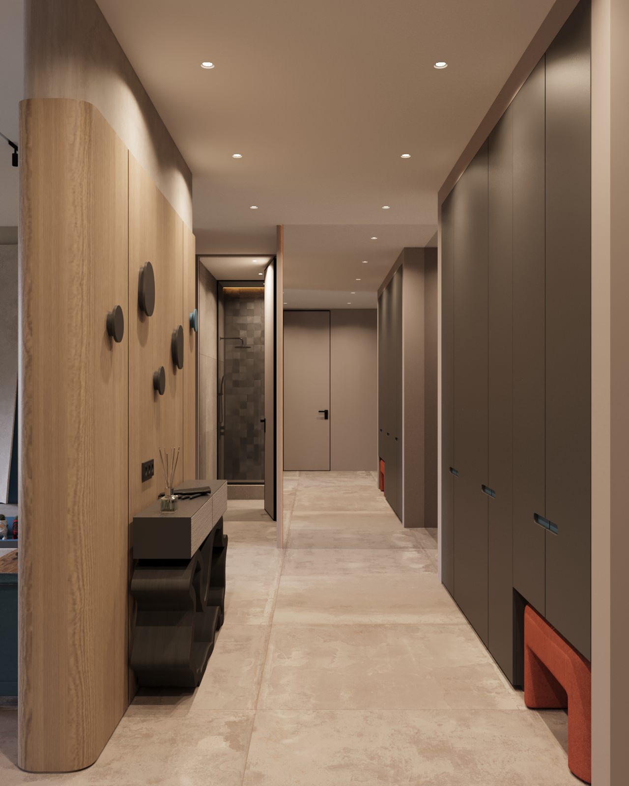 Проект двухкомнатной квартиры в Жк Петровская Доминанта, Современный стиль