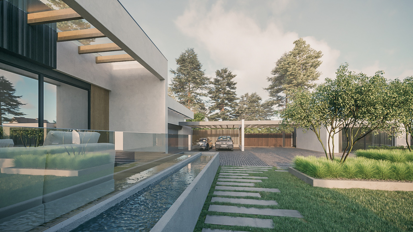 Обложка проекта: Дом с бассейном