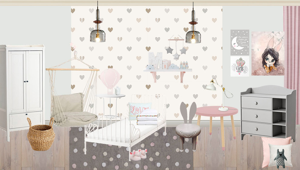 Коллажи детских комнат для девочек