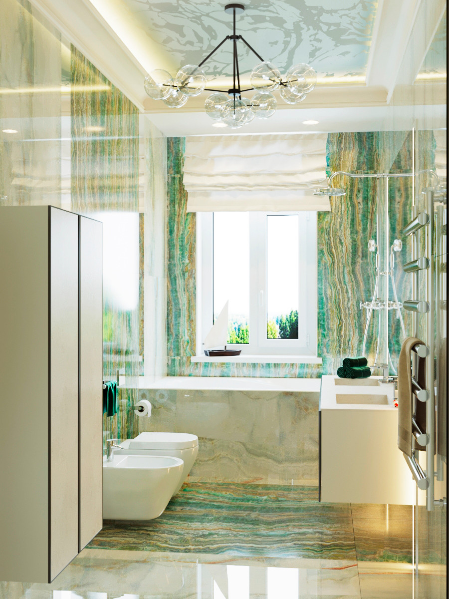 Второй этаж загородного дома, пространство спален в доме, 2020 г.