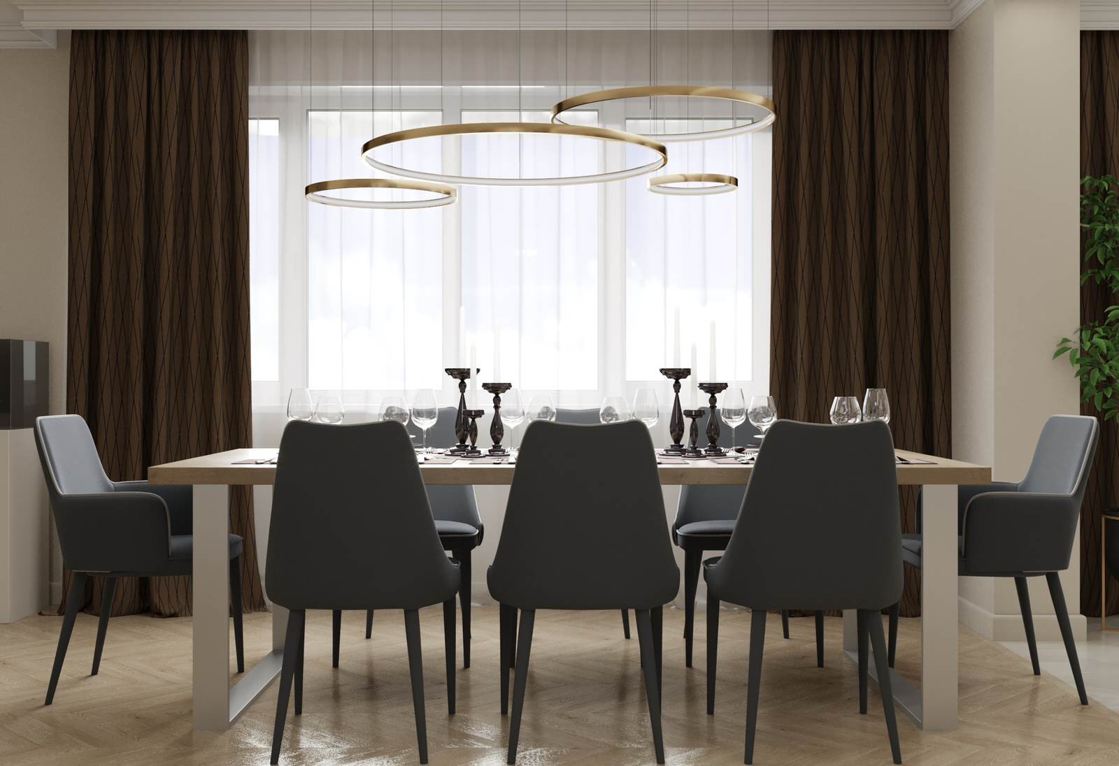 Визуализация квартиры 135 кв ЖК Даудель г.Тюмень