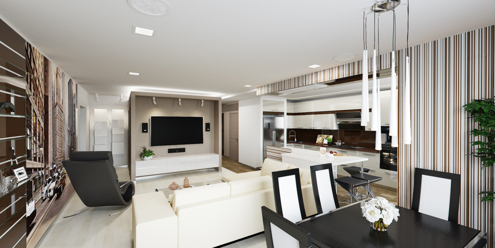 Гостиная и обеденная зона