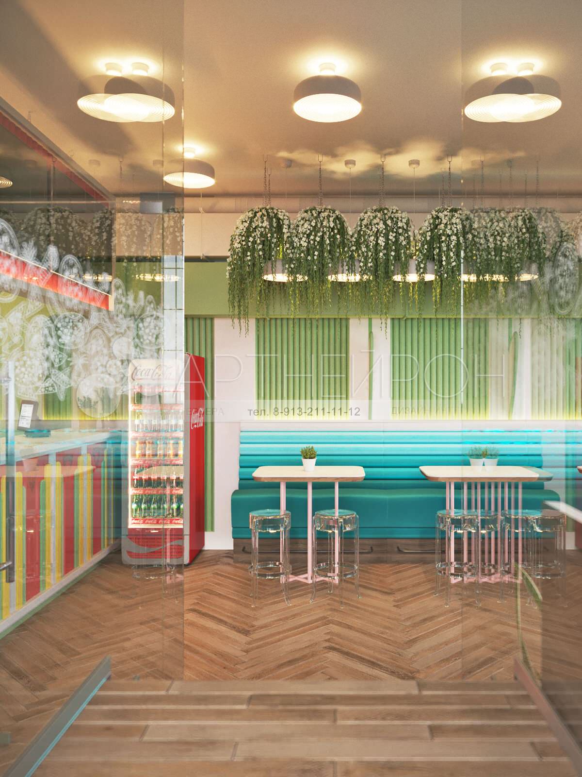 Дизайн интерьера пиццерии в Новосибирске