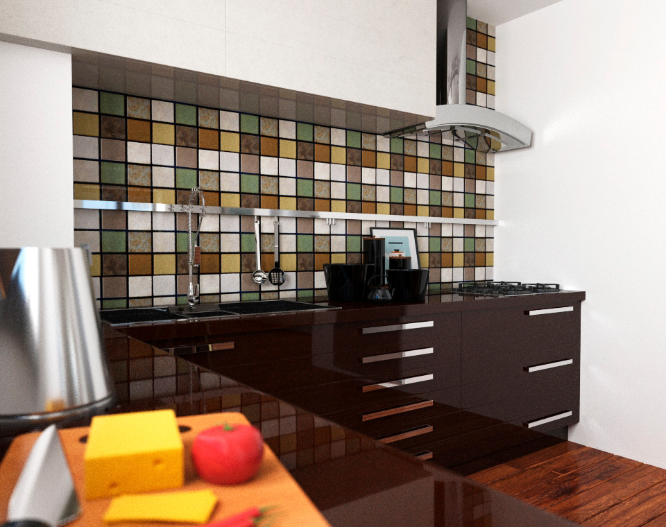 3d visuals living+kitchen/3д визуализация гостиной + кухни