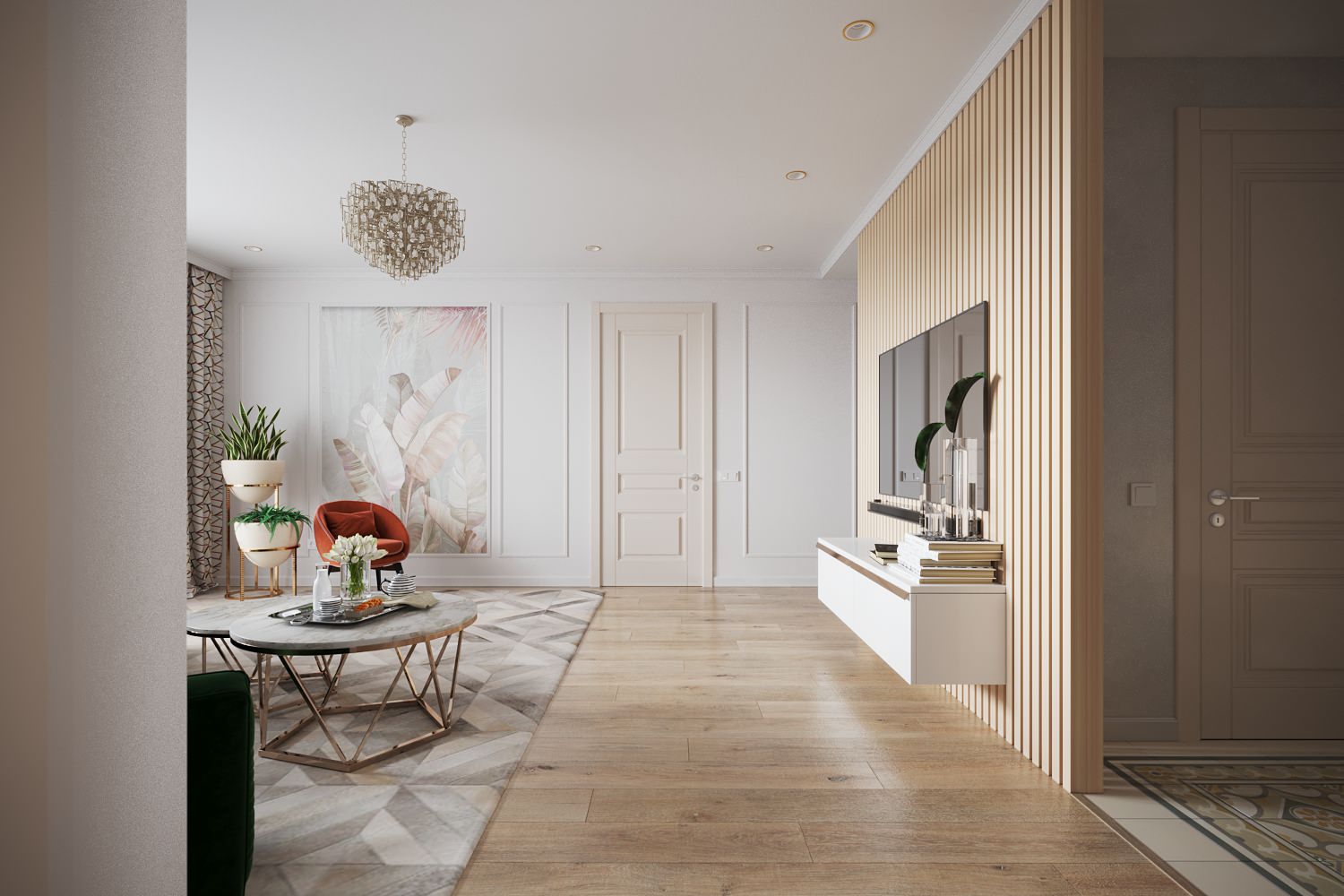 Колоритная квартира для семьи с двумя детьми (девочками)