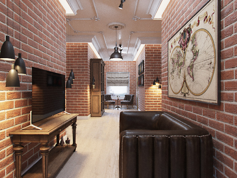 Обложка проекта: кабинет в стиле лофт