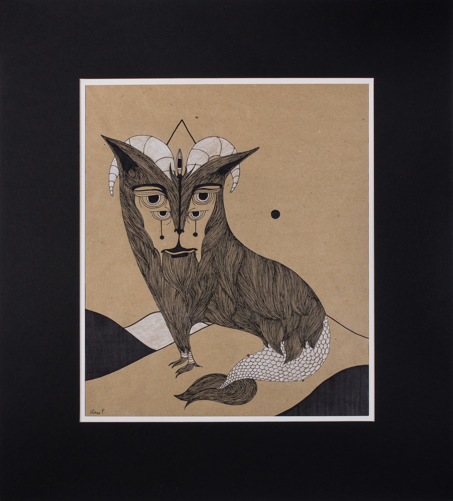 "Beast."  2013 Graphic series "Night Moods."  77,4/70 cm