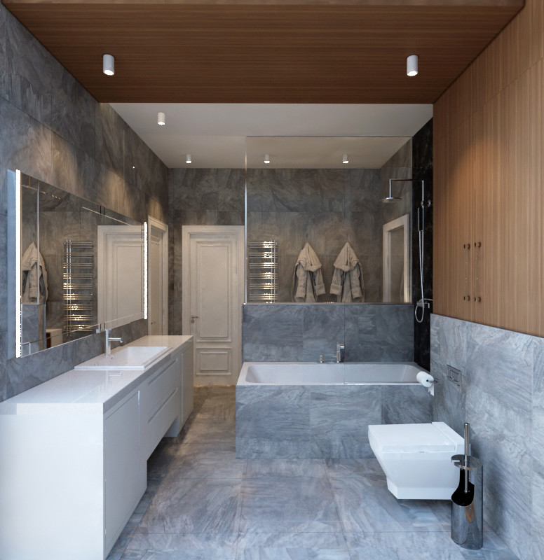 Дизайн интерьера ванной-комнаты