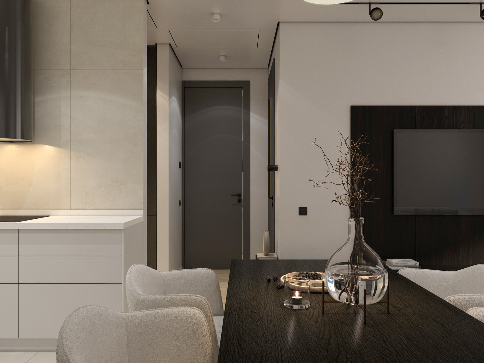 Интерьер однокомнатной квартиры в Москве.