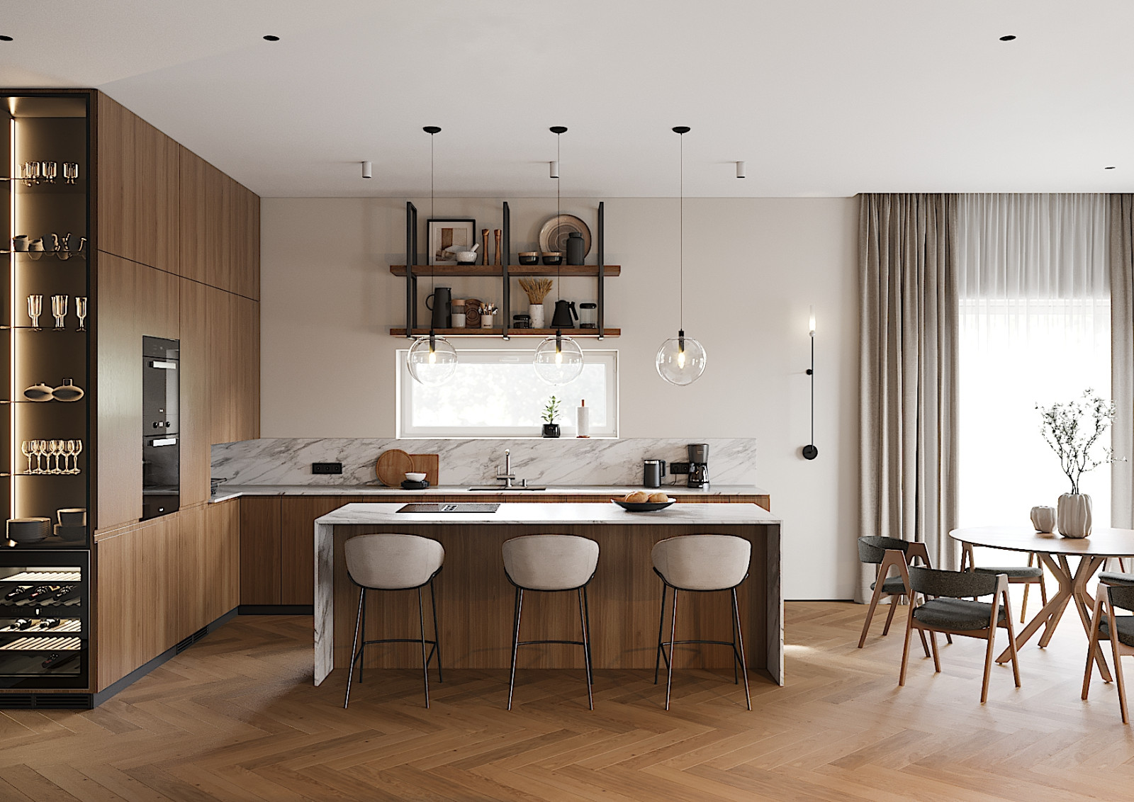 Дом с мансардой в современном стиле