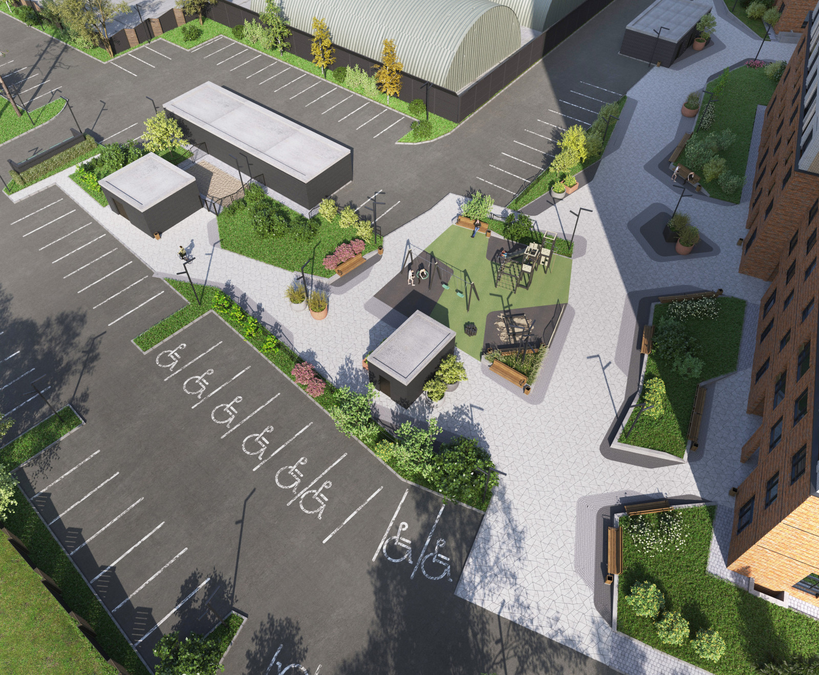 Благоустройство ЖК "НОРМАНДИЯ НЕМАН", СК "СТРИЖИ", Новосибирск